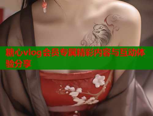 糖心vlog会员专属精彩内容与互动体验分享